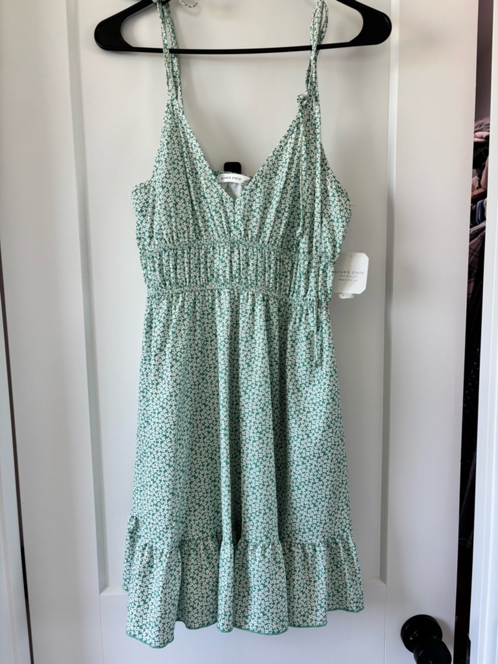 Altar'd State Mint Green Floral Sundress